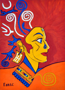 Redhead with blue eyes