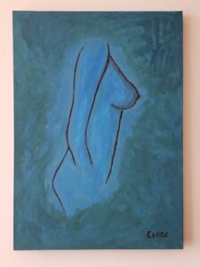 Blue Nude | Nu azul de perfil