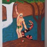 Adam killing the snake